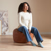 Doza Cush Ottoman (Indoor Metro Brown)