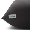 Dark Gray bean bag pillow with a 'yogibo' logo on a white background