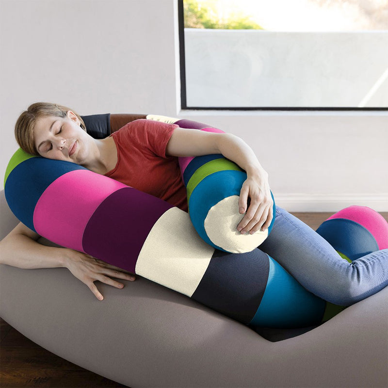Yogibo 92 Neutral Caterpillar Back and Arm Support Roll Pillow