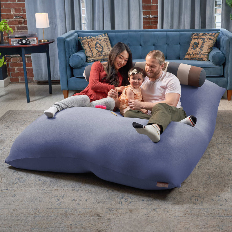 7ft Giant Fur Bean Bag Cover Living Room Big Round Soft Luxury Portable Bed  Sofa | eBay